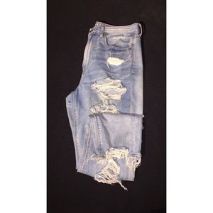 American Eagle distressed mom jeans